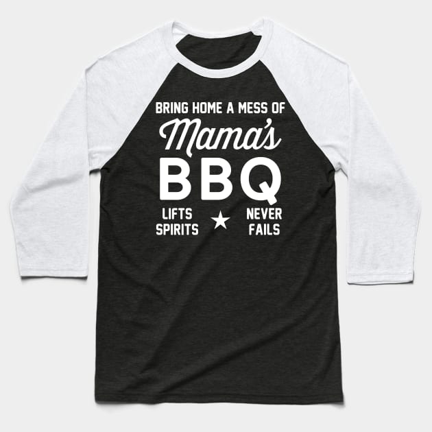 Mama's BBQ Baseball T-Shirt by brkgnews